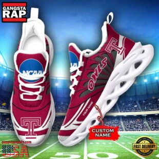 Temple Owls NCAA Custom Max Soul Shoes Sneakers