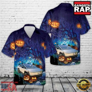 Tesla Cybertruck Halloween Hawaiian Shirt