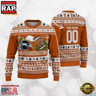 Texas Longhorns Logo Football NCAA Ugly Christmas Sweater