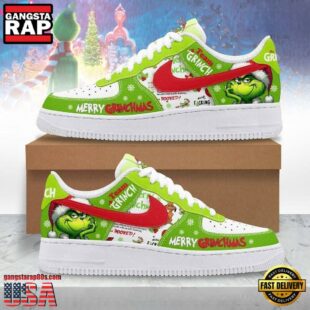 The Grinch Merry Grinchmas Air Force 1 Shoes Gift For Men Women