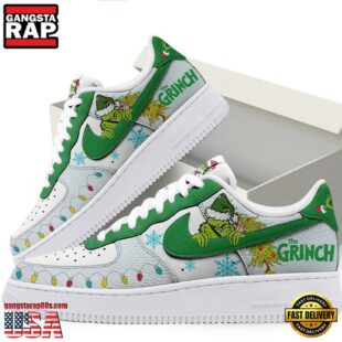 The Grinch Steal Christmas Light Air Force 1 Shoes Gift For Men Women