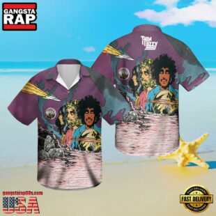 Thin Lizzy Rock Band Retro Album Cover Hawaiian Shirt