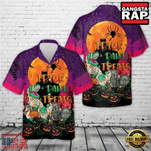 Trick Rawr Treat Halloween Hawaiian Shirt