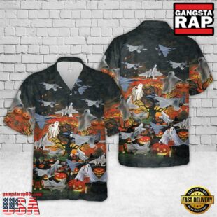 U.S Air Force McDonnell Douglas F-15 Eagle Halloween Hawaiian Shirt