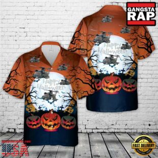 US Air Force MH53 Pave Low Halloween Hawaiian Shirt