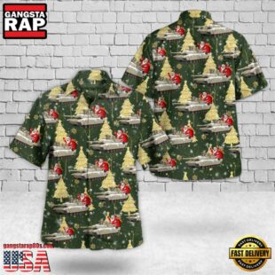 US Army M1 Abrams Tank Christmas Hawaiian Shirt