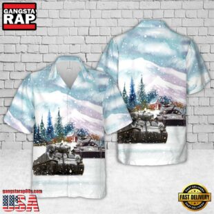 US Army M4A3 Sherman Christmas Hawaiian Shirt