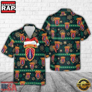 US Army Security Force Assistance Brigade Christmas Hawaiian Shirt