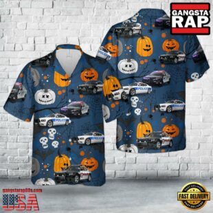 US Police Cars Halloween Hawaiian Shirt