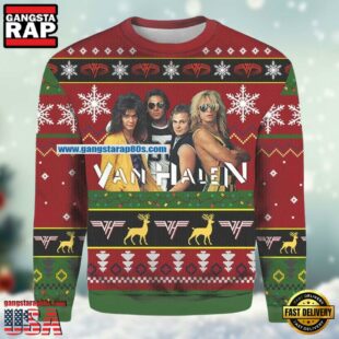 Van Halen Rock Band Photo 3D Print Ugly Christmas Sweater