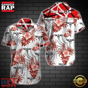 Van Halen Tropics Rock Band Hawaiian Shirt