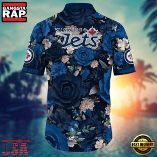 Winnipeg Jets NHL Blue Hawaiian Shirts