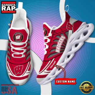 Wisconsin Badgers NCAA Custom Max Soul Shoes Sneaker