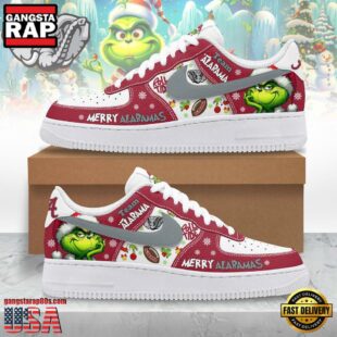 Alabama Crimson Tide Merry Christmas Team Air Force 1 Sneaker Shoes