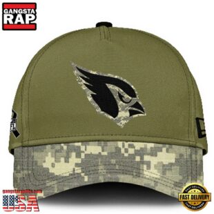 Arizona Cardinals 2024 Salute to Service Club Green Camo Cap Gift For Veteran