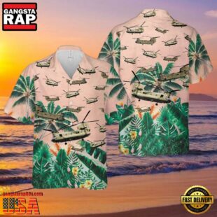 Army Boeing Ch-47 Chinook Hawaiian Shirt