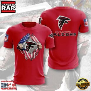 Atlanta Falcons Football US Flag All Over Print T-Shirt