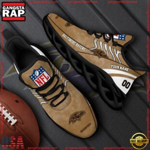 Baltimore Ravens NFL Clunky Shoes For Fans Custom Name And Number