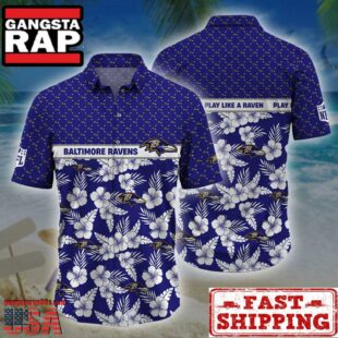 Baltimore Ravens NFL Palm Leaves Hawaiian Shirt