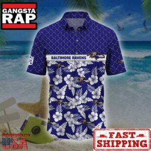 Baltimore Ravens NFL Palm Leaves Hawaiian Shirt