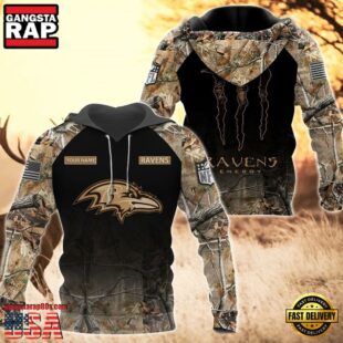 Baltimore Ravens Personalized Hoodie Camo Hunting Perfect Gift