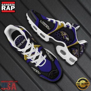 Baltimore Ravens Tn Shoes Personalized Your Name, Football Team Shoes