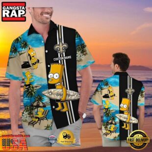 Bart Simpson New Orleans Saints Hawaiian Shirt