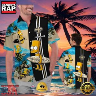 Bart Simpson New Orleans Saints Hawaiian Shirt