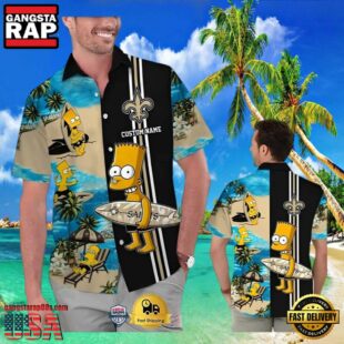 Bart Simpson New Orleans Saints Hawaiian Shirt