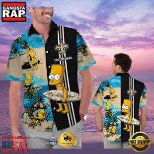 Bart Simpson New Orleans Saints Hawaiian Shirt