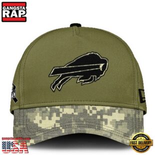 Buffalo Bills 2024 Salute to Service Club Green Camo Cap Gift For Veteran