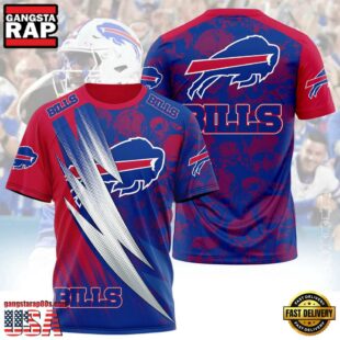 Buffalo Bills Logo All Over Print T-Shirt For Fans