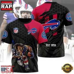 Buffalo Bills Mascot All Over Print T-Shirt For Fans