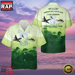 C-17 Aircraft Drops Equipment Hawaiian Shirt