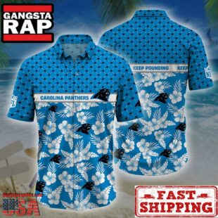 Carolina Panthers NFL Palm Leaves Hawaiian Shirt