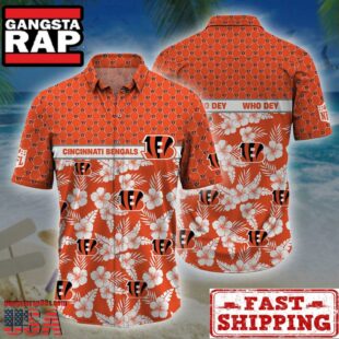 Cincinnati Bengals NFL Palm Leaves Hawaiian Shirt