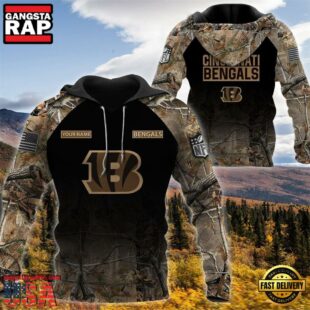 Cincinnati Bengals Personalized Your Name Hunting Camo Hoodie