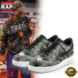 Clemson Tigers football 2024 Military If Not Me Then Who Air Force 1 Shoes Sneaker