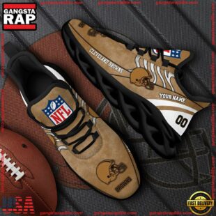 Cleveland Browns NFL Clunky Shoes For Fans Custom Name And Number