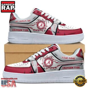 Custom Name Alabama Crimson Tide Air Force 1 Shoes