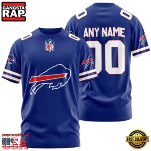 Custom Name And Number Buffalo Bills NFL Team Sport 3D T-Shirt