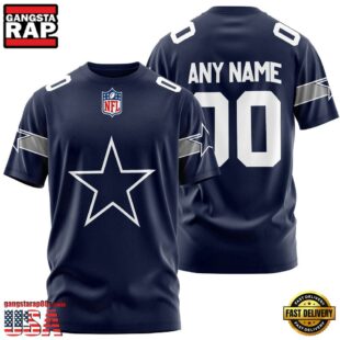 Custom Name And Number Dallas Cowboys NFL Team Sport 3D T-Shirt