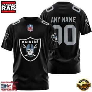 Custom Name And Number Las Vegas Raiders NFL Team Sport 3D T-Shirt