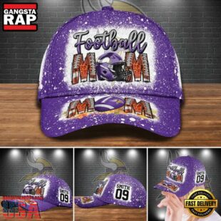 Custom Name And Number Minnesota Vikings NFL Football Mom Baseball Cap