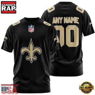 Custom Name And Number New Orleans Saints NFL Team Sport 3D T-Shirt