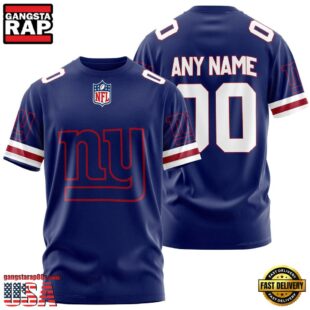 Custom Name And Number New York Giants NFL Team Sport 3D T-Shirt