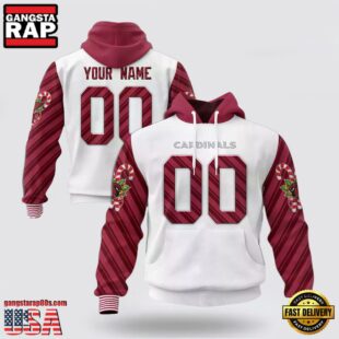 Custom Name And Number NFL Arizona Cardinals Christmas Spirit All Over Print Hoodie Shirt