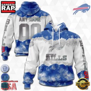 Custom Name And Number NFL Buffalo Bills Color Christmas 3D Hoodie Shirt