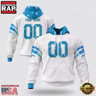 Custom Name And Number NFL Carolina Panthers Christmas Spirit All Over Print Hoodie Shirt