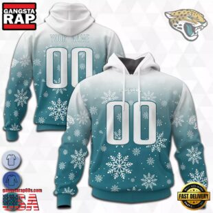 Custom Name And Number NFL Jacksonville Jaguars Christmas Spirit All Over Print Hoodie Shirt